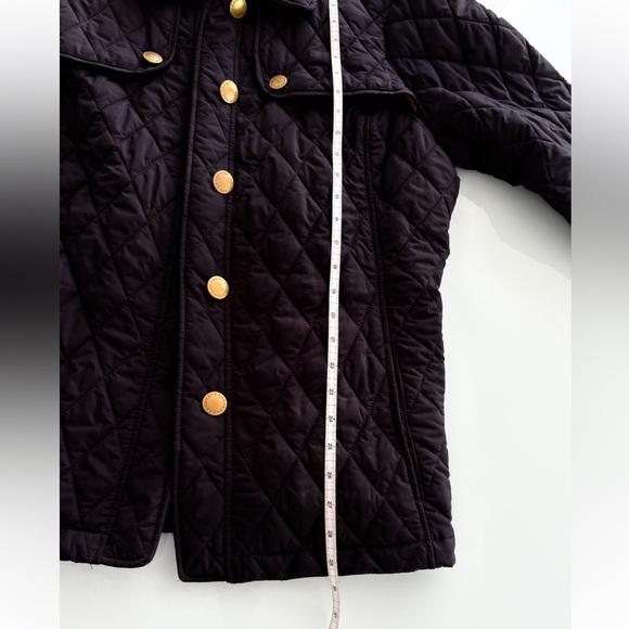 LANDS' END Soft Black Quilted Insulated light weight Jacket Barn Coat Size 18-20 - Picture 9 of 14